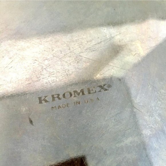 Kromex VTG MCM Charcuterie Board Serving Trays Platters Chrome Round/Oval - Picture 6 of 10